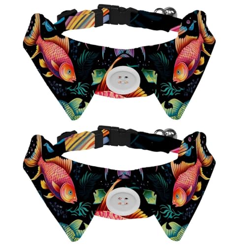 2 Packungen Welpenhalsbänder, Fische, Katzen-Fliege mit Schnalle für kleine, mittelgroße Hunde, Halsband-Shirts für Haustier-Fliegen, Halsumfang 28,4–31 cm 2 Packungen Welpenhalsbänder, Fische, Katzen-Fliege mit Schnalle für kleine, mittelgroße Hunde, Halsband-Shirts für Haustier-Fliegen, Halsumfang 28,4–31 cm von RODAILYCAY