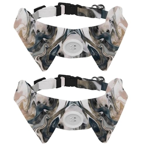 2 Packungen abstraktes Marmor-Hundehalsband, verstellbares Katzenhalsband mit Fliegen, niedliche Haustier-Fliege für mittelgroße Hunde, Katzen, Welpen 2 Packungen abstraktes Marmor-Hundehalsband, verstellbares Katzenhalsband mit Fliegen, niedliche Haustier-Fliege für mittelgroße Hunde, Katzen, Welpen von RODAILYCAY