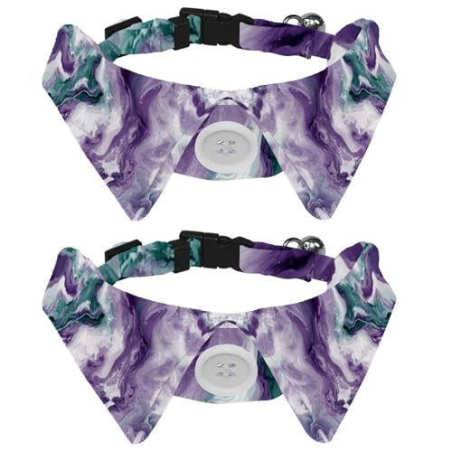 2 Packungen lila grün weiß Marmor Textur Hund Fliege Hemd Revers Stil Katze Kätzchen Halsbänder Befestigung Hundehalsband mit Fliege für kleine Katzen Welpen Haustiere 2 Packungen lila grün weiß Marmor Textur Hund Fliege Hemd Revers Stil Katze Kätzchen Halsbänder Befestigung Hundehalsband mit Fliege für kleine Katzen Welpen Haustiere von RODAILYCAY