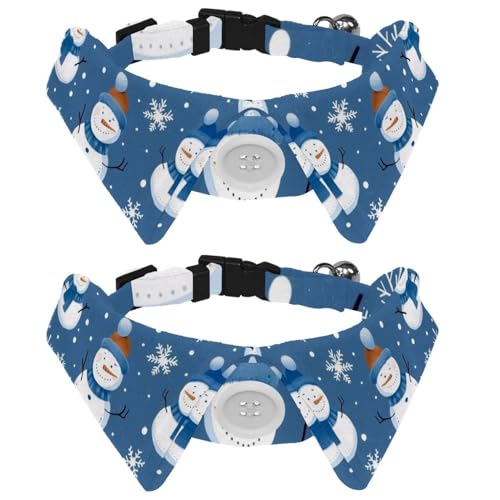 2 Stück Frohe Weihnachten Schneemann Blau Hundehalsbänder für mittelgroße Hunde, Katze Fliege mit Schnalle, Kragen Shirts für Haustier Fliegen, Hals 28,4–31 cm 2 Stück Frohe Weihnachten Schneemann Blau Hundehalsbänder für mittelgroße Hunde, Katze Fliege mit Schnalle, Kragen Shirts für Haustier Fliegen, Hals 28,4–31 cm von RODAILYCAY