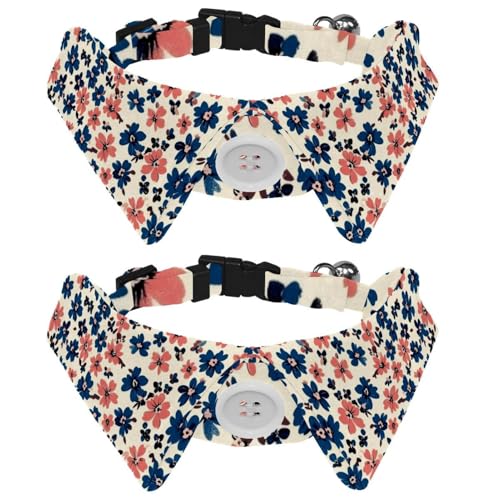 2 Stück Welpenhalsband mit Fliege, kleines Blumenmuster, kleines Hundehalsband, Hemd-Design, verstellbare Fliege für kleine Jungen und Mädchen, Hunde, Katzen, Haustiere 2 Stück Welpenhalsband mit Fliege, kleines Blumenmuster, kleines Hundehalsband, Hemd-Design, verstellbare Fliege für kleine Jungen und Mädchen, Hunde, Katzen, Haustiere von RODAILYCAY