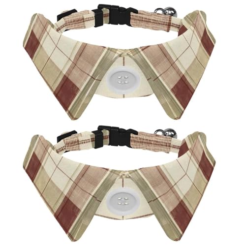 2 Stück kleines Hundehalsband, klassisches Gittermuster, verstellbares Katzenhalsband mit Fliegen, niedliche Haustier-Fliege für mittelgroße Hunde, Katzen, Welpen 2 Stück kleines Hundehalsband, klassisches Gittermuster, verstellbares Katzenhalsband mit Fliegen, niedliche Haustier-Fliege für mittelgroße Hunde, Katzen, Welpen von RODAILYCAY
