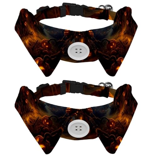 2 Stück verstellbare Fliege Hundehalsband, Happy Halloween, niedliches Smokinghalsband, formelle Haustier-Katzen-Krawatte für Welpen, Katzen, Hochzeit, Fellpflege, Geburtstagsgeschenk von RODAILYCAY