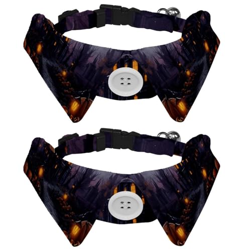 2 x Halloween-Hundehalsband, Samt-Fliege mit Fliege, verstellbar, formelle Haustier-Smokingfliege für Jungen, Mädchen, Hunde, Katzen, 2 Stück 2 x Halloween-Hundehalsband, Samt-Fliege mit Fliege, verstellbar, formelle Haustier-Smokingfliege für Jungen, Mädchen, Hunde, Katzen, 2 Stück von RODAILYCAY