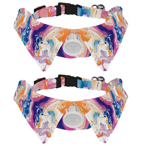 2 x bunte Marmor-Textur-Muster, Hunde-Fliegen, Hemd, Revers, Katze, Kätzchen, Halsband, Befestigung Hundehalsband mit Fliege für kleine Katzen, Welpen, Haustiere 2 x bunte Marmor-Textur-Muster, Hunde-Fliegen, Hemd, Revers, Katze, Kätzchen, Halsband, Befestigung Hundehalsband mit Fliege für kleine Katzen, Welpen, Haustiere von RODAILYCAY