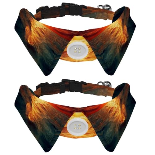 2 x schöne verstellbare Fliege mit Sonnenuntergang, niedliches Smokinghalsband, formelle Haustier-Katzen-Krawatte für Welpen, Katzen, Hochzeit, Fellpflege, Geburtstagsgeschenk 2 x schöne verstellbare Fliege mit Sonnenuntergang, niedliches Smokinghalsband, formelle Haustier-Katzen-Krawatte für Welpen, Katzen, Hochzeit, Fellpflege, Geburtstagsgeschenk von RODAILYCAY