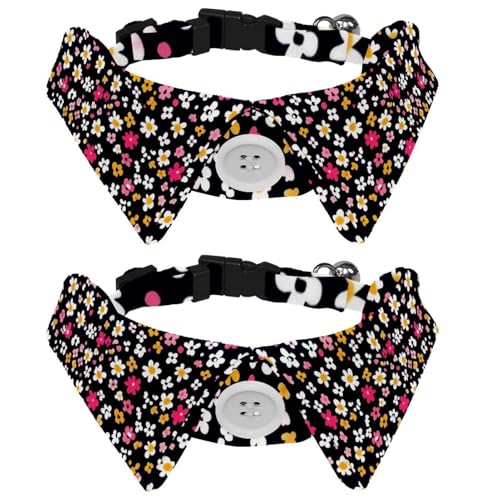 Ditsy Hundehalsband mit Fliege und Blumenmuster, für Mädchen und Jungen, mit Fliege, Haustier-Fliegen für kleine, mittelgroße Welpen, Kätzchen, Kaninchen, 2 Packungen Ditsy Hundehalsband mit Fliege und Blumenmuster, für Mädchen und Jungen, mit Fliege, Haustier-Fliegen für kleine, mittelgroße Welpen, Kätzchen, Kaninchen, 2 Packungen von RODAILYCAY