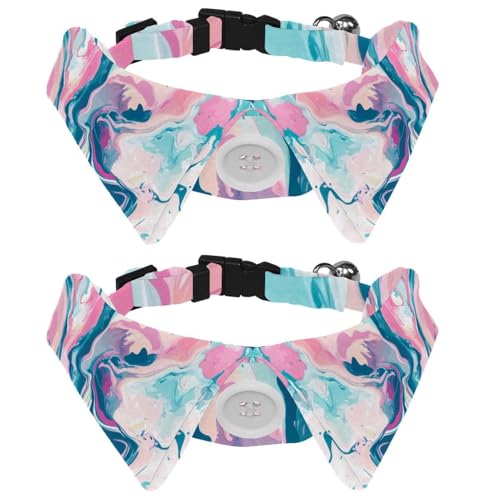 Hundehalsbänder mit Fliege und Glöckchen, Marmor-Textur, nahtloses Muster, verstellbare Katzenfliege, Halsband für kleine, mittelgroße Jungen und Mädchen, Haustiere, Welpen, Kätzchen, 2 Packungen Hundehalsbänder mit Fliege und Glöckchen, Marmor-Textur, nahtloses Muster, verstellbare Katzenfliege, Halsband für kleine, mittelgroße Jungen und Mädchen, Haustiere, Welpen, Kätzchen, 2 Packungen von RODAILYCAY