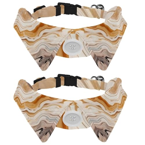 Hundehalsband, gelber Marmor, 2 Stück, für kleine Hunde, Fliegen, verstellbar, für mittelgroße Hunde, Katzen, Haustiere, Kaninchen, 2 Stück Hundehalsband, gelber Marmor, 2 Stück, für kleine Hunde, Fliegen, verstellbar, für mittelgroße Hunde, Katzen, Haustiere, Kaninchen, 2 Stück von RODAILYCAY