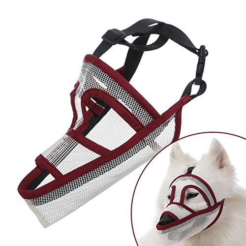 Einstellbarer Hund Maulkorb,Hund Mesh Maulkorb für kleine mittlere große Hund,Air Mesh atmungsaktive und trinkbare Haustier Maulkorb für Anti-Beißen Anti-Barking Lecken Einstellbarer Hund Maulkorb,Hund Mesh Maulkorb für kleine mittlere große Hund,Air Mesh atmungsaktive und trinkbare Haustier Maulkorb für Anti-Beißen Anti-Barking Lecken von ROFRA