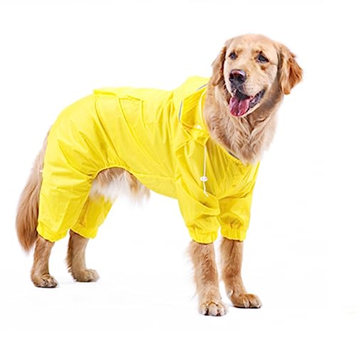 Hund Regenmantel,Haustier Regenmantel, Großer Hunderegenmantel mit 4 Beinen, wasserdichter Haustiermantel, Regenjacke mit Kapuze und Reflektorstreifen, leichter Haustierregenmantel for mittelgroße und Hund Regenmantel,Haustier Regenmantel, Großer Hunderegenmantel mit 4 Beinen, wasserdichter Haustiermantel, Regenjacke mit Kapuze und Reflektorstreifen, leichter Haustierregenmantel for mittelgroße und von ROJDFCNBW