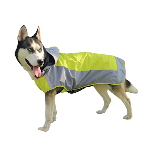 Hund Regenmantel,Haustier Regenmantel, Regenmantel for große Hunde, Kleidung for große Hunde, wasserdicht, Haustiermantel, modische Regenjacke mit Kapuze, leicht, reflektierender Hundeponcho(Green,XXL Hund Regenmantel,Haustier Regenmantel, Regenmantel for große Hunde, Kleidung for große Hunde, wasserdicht, Haustiermantel, modische Regenjacke mit Kapuze, leicht, reflektierender Hundeponcho(Green,XXL von ROJDFCNBW
