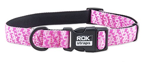 Rok Strap Halsband, mittel, pink camo Rok Strap Halsband, mittel, pink camo von ROK Straps