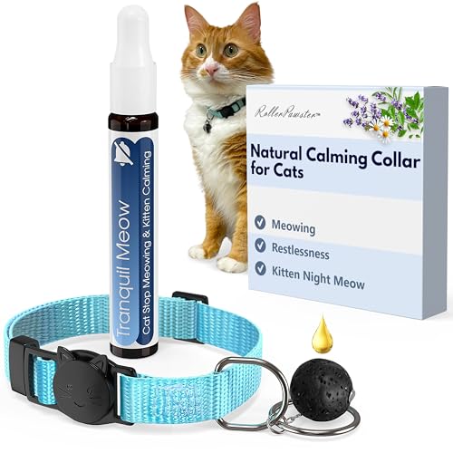 Beruhigendes Halsband für Katzen – Beruhigendes Katzenhalsband mit Pheromonen, stoppt Katzen vom Urinieren im Haus, verstellbare Passform, medikamentenfrei, umweltfreundlich, von Tierärzten empfohlen Beruhigendes Halsband für Katzen – Beruhigendes Katzenhalsband mit Pheromonen, stoppt Katzen vom Urinieren im Haus, verstellbare Passform, medikamentenfrei, umweltfreundlich, von Tierärzten empfohlen von ROLLERPAWSTER