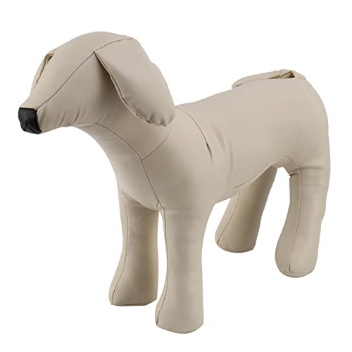 ROLOl Mannequins für Hunde aus Leder, Spielzeug für Hunde, stehend, Mannequin für Haustiere, Weiß, Größe M von ROLOl
