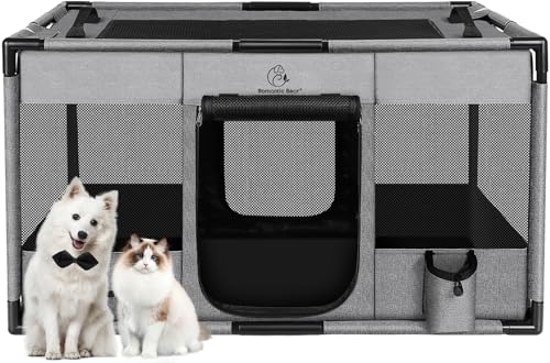 Laufgitter für Hunde, tragbarer Haustier-Laufstall, Faltbarer Hunde-/Katzen-Laufgitter, Übungszwinger, Zeltkiste, abnehmbare Schattenabdeckung, für drinnen und draußen, Reisen, Camping, Größe L (99,1 Laufgitter für Hunde, tragbarer Haustier-Laufstall, Faltbarer Hunde-/Katzen-Laufgitter, Übungszwinger, Zeltkiste, abnehmbare Schattenabdeckung, für drinnen und draußen, Reisen, Camping, Größe L (99,1 von ROMANTIC BEAR