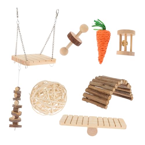 ROMISBABA 1 Satz Hamster- klein Hamsterspielzeug und Zubehör Hamster kauert Leitern Hamster Hamster schaukel Hamstertreppe für Hamsterschaukeln hölzern von ROMISBABA