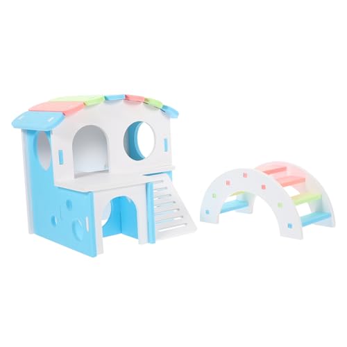 ROMISBABA 1satz Holz Hamsterhaus Mit Brücke Und Villa Teiliges Für Käfige Dekoratives Hamsterzubehör Für Spiel Und Rückzug Geeignet Für Kleine Haustiere Wie Hamster Und Zwerghamster ROMISBABA 1satz Holz Hamsterhaus Mit Brücke Und Villa Teiliges Für Käfige Dekoratives Hamsterzubehör Für Spiel Und Rückzug Geeignet Für Kleine Haustiere Wie Hamster Und Zwerghamster von ROMISBABA