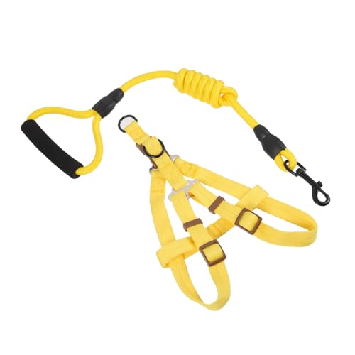 ROMISBABA 1 Satz Haustierleine hundegurt hundelaufband Hundehalsband Haustiergeschenk hundeseile Geschirr für Welpen Hundeweste Leine Kette Hundekabelbaum Leine Haustierzubehör Nylon Yellow von ROMISBABA