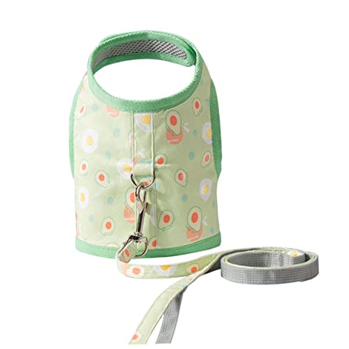 ROMISBABA 1 Satz Katzenleine für Kätzchenkabelbaum Katzengeschirr kleines Tier Gehen pet Supplies haustierbedarf hundekragen laufweste Hundegeschirr Weste mit Avocado-Print Gitterstoff Green von ROMISBABA