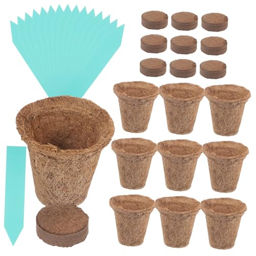 ROMISBABA 1 Satz Kokospalmen Pfannen Pflanzentopf Hydrokultur-gartenset Saftig Anlage Gartenbedarf Kokos Blumentopf Pflanzvase Keimtöpfe Gärtnereibedarf Kokos Pflanzer Container PVC von ROMISBABA