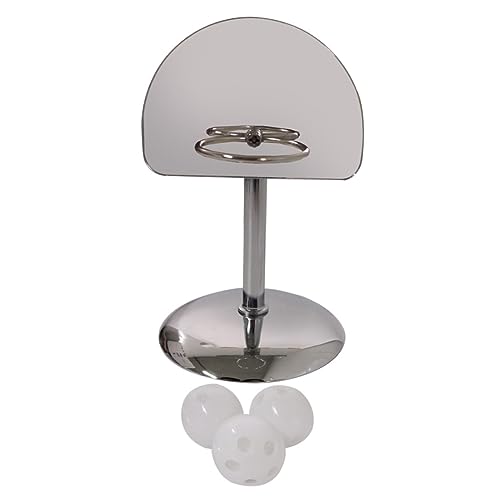 ROMISBABA 1 Satz Papageienkorb Bird Toys papageienspielzeug Vogelkäfigunterhaltungsspielzeug Spieße Vogelschaukel für Käfig Glocke Vogel-Basketballkorb Papagei Basketballkorb Plastik Silver von ROMISBABA