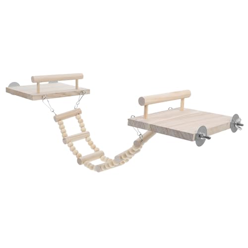 ROMISBABA Papagei Gebäude Spielzeug Set Vogel Plattform Leiter Holz Vogel Stehen für Käfig Dekorative ROMISBABA Papagei Gebäude Spielzeug Set Vogel Plattform Leiter Holz Vogel Stehen für Käfig Dekorative von ROMISBABA