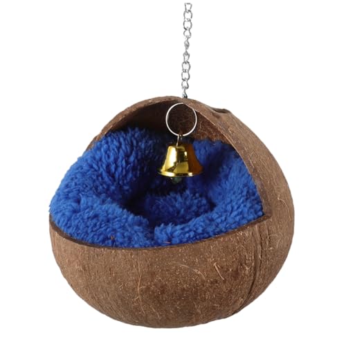 ROMISBABA Kokosnussschalennest Vogelhaus Natürliche Kokosnussschalen Vogelnester Bett Warmes Pad Glocke Dekoratives Vogelbett ROMISBABA Kokosnussschalennest Vogelhaus Natürliche Kokosnussschalen Vogelnester Bett Warmes Pad Glocke Dekoratives Vogelbett von ROMISBABA