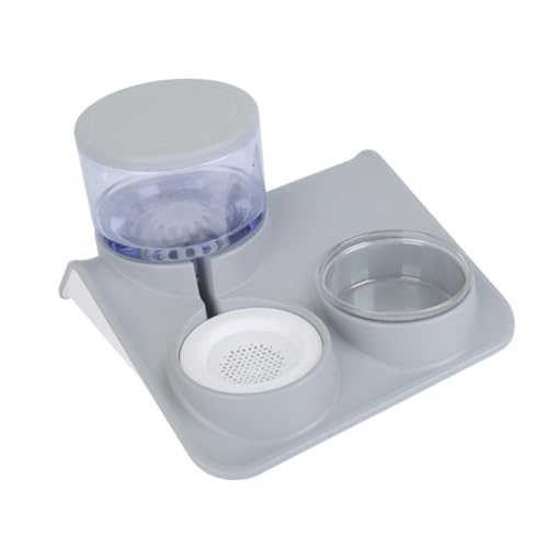 ROMISBABA 1 Stück Futterautomat Für Haustiere Rostfrei Schlüssel Futternapf Futter Wassernapf Spender Für Wassernapf Für Hunde Schüssel Fütterung Erhöht Groß Erzogen Katzennapf P.s Grey von ROMISBABA