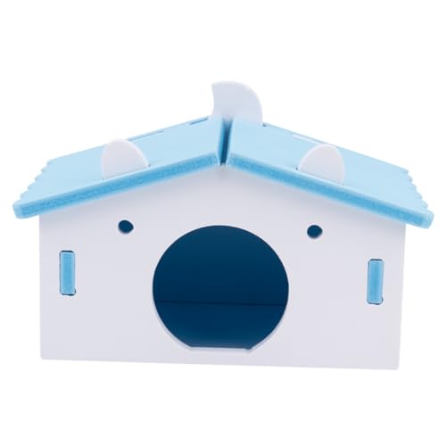 ROMISBABA 1 Stück Hamster Nest Schlafhaus hamsterbett pet Bed Smooth Surface Hamster House katzenhaus haustierfeldbett Bettwäsche Häuser Haustierkäfig Schlafnest für Hamster hölzern Blue von ROMISBABA