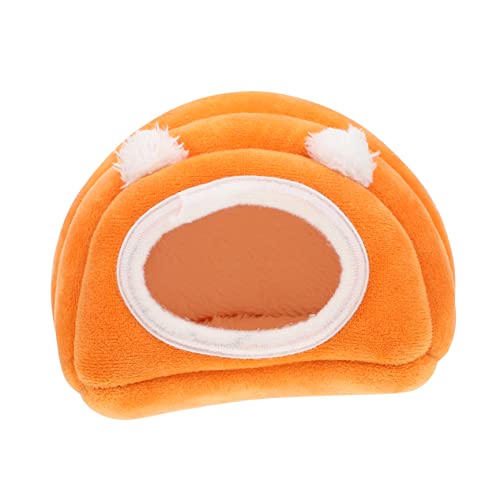 ROMISBABA 1 Stück Hamsternest Chinchillas warmes Nest Hamster Mehrkammerversteck Katzenbett Heu hamsterbett kleintierhaus Hamsterschlafnest Haustierkäfig-Nest Hochelastischer Schwamm Orange von ROMISBABA