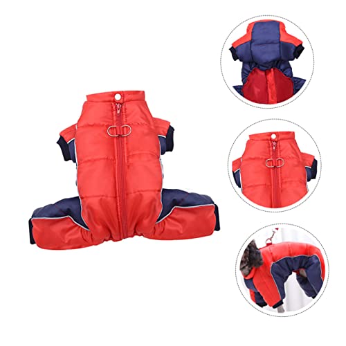 ROMISBABA 1 Stück Hundemantel aus Baumwolle hundemantel mit Beinen hundewintermantel Outdoor-Bekleidung für Haustiere Hoodie für Hunde Wasserdicht Welpe Hundejacke Haustier warm Polyester von ROMISBABA