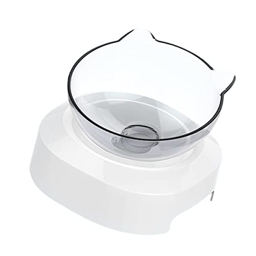ROMISBABA 1 Stück Katzen- und Hundefutter Katzennapf Schüssel Essen Nacken Trinken plastikschalen plastikschälchen pet Food Container Haustier -Trinkschale Futterspender für Katzen Abs Weiß von ROMISBABA