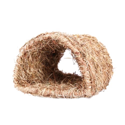 ROMISBABA 1 Stück Kreatives Kaninchen Tunnel aus Naturmaterial Versteck Spielplatz für Kleine Haustiere Gemütliches Nest für Kaninchen für Beschäftigung von ROMISBABA