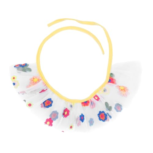 ROMISBABA 1 Stück Schal Mit Haustierstickerei Einstellbarer Hund Welpe Kragen Für Stichworte Blau Hundekleidung Hund Mittel Farbig Schild Bestickt Haustierschal Haustiere Yellow Nylon von ROMISBABA