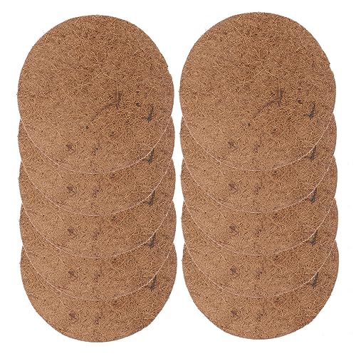 ROMISBABA 10 Stück Natürliche Palm Nistunterlage Atmungsaktive Feuchtigkeitsresistente Taubeneier Matte Langlebig und Sicher für Tauben Papageien Vögel Kleintiere Geeignet für Zuhause von ROMISBABA