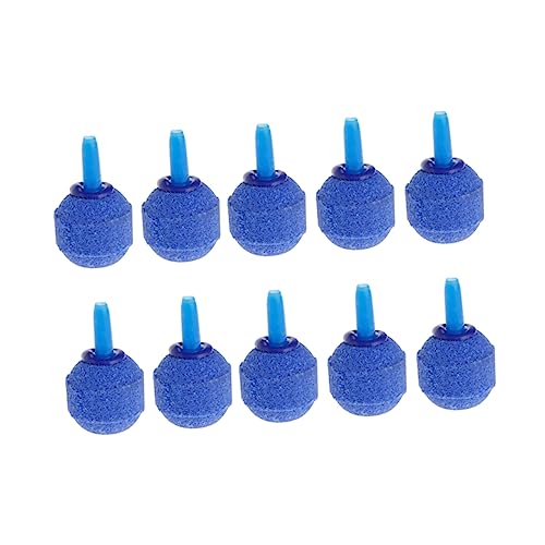 ROMISBABA 10 Stück Teiliges Aquarium Luftsteine Kugelform Mineral Luftstein Diffusor für Luftpumpe Hydroponische Systeme Gleichmäßige Sauerstoffzufuhr Langlebig Blau von ROMISBABA