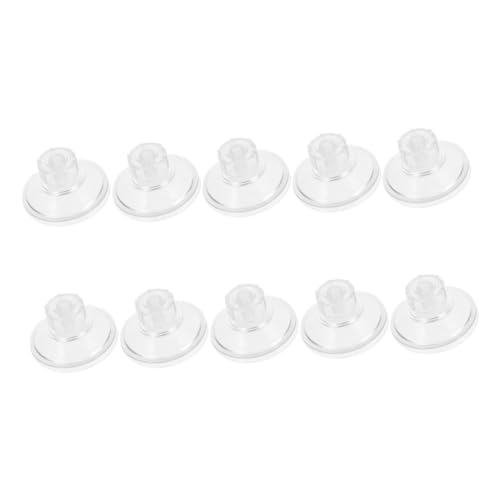 ROMISBABA 10 Stück Teiliges Saugnapf mit Gewindemutter Transparente Saugnäpfe aus Abs und PVC für Aquarium Fischbecken Installieren und Wiederverwendbar von ROMISBABA