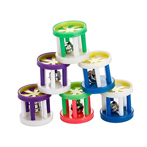 ROMISBABA 10stücke Katzen Spielzeug Mit Glocken Bunte Zylinderförmige Teaser Bälle Aus Kunststoff Geräuschproduzierende Spielzeuge Für Katzen Und Kätzchen Farbe Zufällig von ROMISBABA