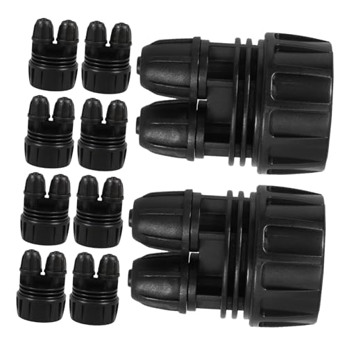 ROMISBABA 10St Gartenbewässerungsanschluss Zaun Marine Ball Tropfrohradapter Gartenbewässerungsadapter Schlauchadapter Montage des Vernebelungssystems Rohrverschraubung mit Gewinde Abs Black von ROMISBABA