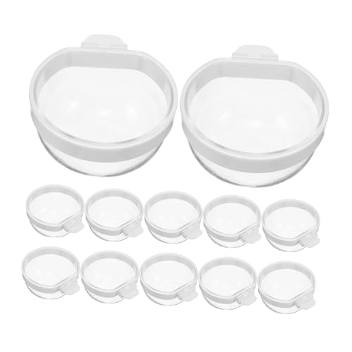 ROMISBABA 12 Stück Teiliges Transparent Abnehmbar Auslaufsicher Leicht zu Reinigen Wasser Futternapf für Papageien Sittiche Nymphensittiche und Kleine Vögel ROMISBABA 12 Stück Teiliges Transparent Abnehmbar Auslaufsicher Leicht zu Reinigen Wasser Futternapf für Papageien Sittiche Nymphensittiche und Kleine Vögel von ROMISBABA