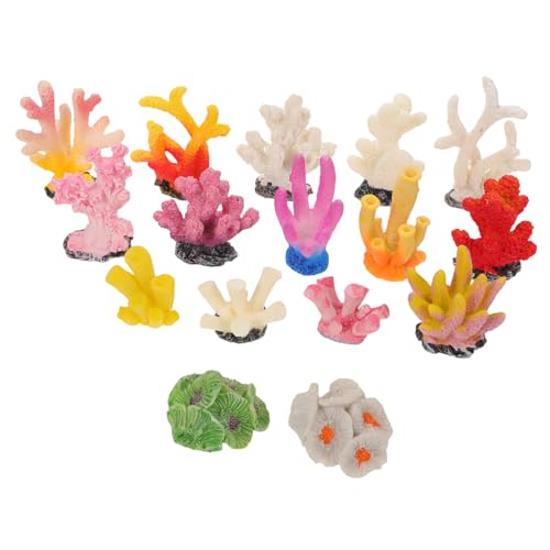 ROMISBABA 16 Stück Teiliges Aquarium Deko aus Kunststoffharz Realistische Mini Korallenornamente Ungiftig Wasserfest Landschaftsdekoration für Kleine bis Mittelgroße Fischbecken ROMISBABA 16 Stück Teiliges Aquarium Deko aus Kunststoffharz Realistische Mini Korallenornamente Ungiftig Wasserfest Landschaftsdekoration für Kleine bis Mittelgroße Fischbecken von ROMISBABA