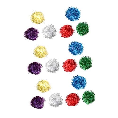 ROMISBABA 18Stücke Glitter Pom Pom Bälle Für Katzen Interaktives Lametta Katzenspielzeug Zufällige Farben Für Katzenbeschäftigung Und Teaser Spiele ROMISBABA 18Stücke Glitter Pom Pom Bälle Für Katzen Interaktives Lametta Katzenspielzeug Zufällige Farben Für Katzenbeschäftigung Und Teaser Spiele von ROMISBABA