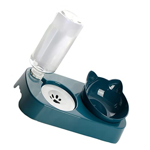 ROMISBABA 1Satz Pet Feeder Schüssel rutschfeste Katzenschüssel mit Automatischem Wasserspender Langsame Futterschale für Katzen Rutsch zu Reinigen von ROMISBABA