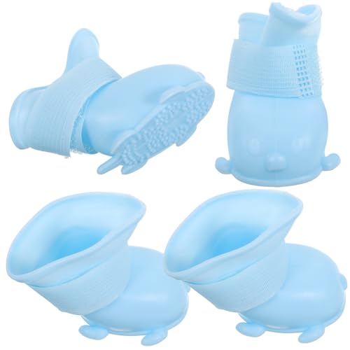 ROMISBABA 1Satz Regenstiefel für wasserdichte Verstellbare Hundestiefel für Winter für Outdoor Aktivitäten Schützend und Anzuziehen Pfotenfreundlich Hellblaue ROMISBABA 1Satz Regenstiefel für wasserdichte Verstellbare Hundestiefel für Winter für Outdoor Aktivitäten Schützend und Anzuziehen Pfotenfreundlich Hellblaue von ROMISBABA