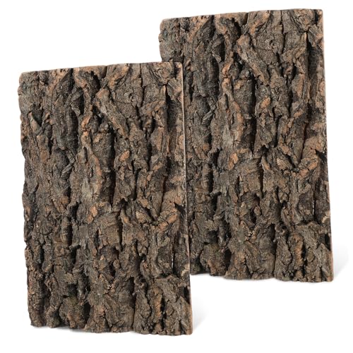 ROMISBABA 2stücke Korkrinde Für Reptilien Dekoration Für Fischbecken Und Terrarien Natürliche Klettermatte Für Bartagamen Und Geckos Sicher Und Anpassbar Für Verschiedene von ROMISBABA