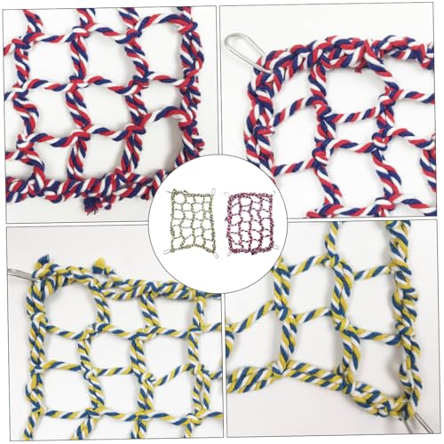 ROMISBABA 2 STÜCK Buntes Kletternetz Hängematte für Hamster Eichhörnchen Papagei Stabiles Woven Spielnetz Sichere Hängematte als Kletter Ruheplatz für Kleintiere ROMISBABA 2 STÜCK Buntes Kletternetz Hängematte für Hamster Eichhörnchen Papagei Stabiles Woven Spielnetz Sichere Hängematte als Kletter Ruheplatz für Kleintiere von ROMISBABA