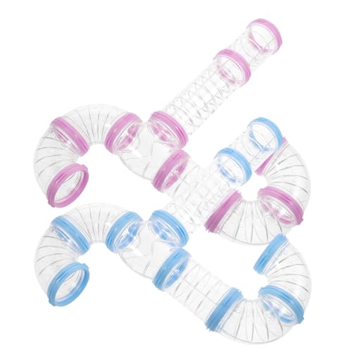 ROMISBABA 2 Sätze Hamsterkäfig Tunnel Teilig DIY Transparente Röhren für Zwerghamster Kleintiere Externes Fördert Bewegung und Erkundung Rosa Blau ROMISBABA 2 Sätze Hamsterkäfig Tunnel Teilig DIY Transparente Röhren für Zwerghamster Kleintiere Externes Fördert Bewegung und Erkundung Rosa Blau von ROMISBABA