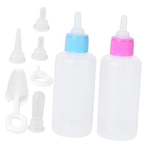 ROMISBABA 2 Sätze Haustier-futterflaschen-Set Lebensmittelbehälter Kätzchen-futterflaschen-kit Fütterung Fläschchen Für Haustiere Neugeborene Flaschen Pflegeset Für Haustiere Kieselgel Blue von ROMISBABA