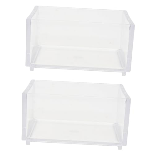 ROMISBABA 2 Stück Futterbecken für Hamster Futternapf für Haustiere Chinchilla Futterspender Ratte pet Water Bowl pet Supplies schleichtiere Fressnapf für Haustiere Reptilien Schüssel Acryl von ROMISBABA